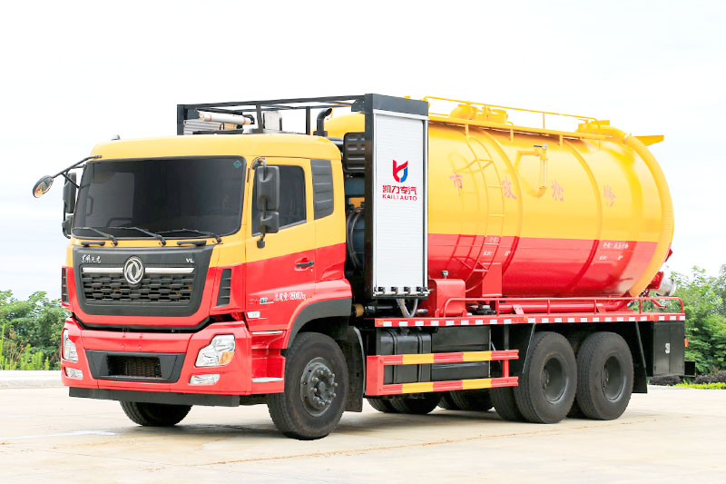 東風天龍清洗吸污車（一體罐 可加裝副發）（清水 污水21方）